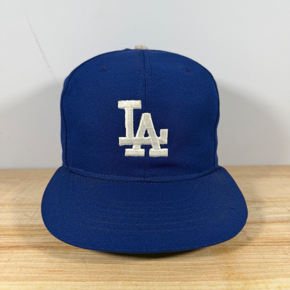 Los Angeles Dodgers Hat Mens Medium Blue Snapback MLB Vintage 80s Plain Logo